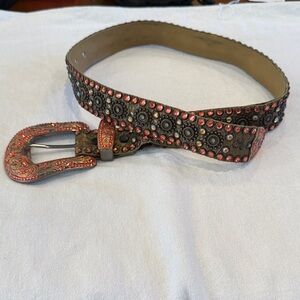 Kippys Western Belt Bronze and Pink